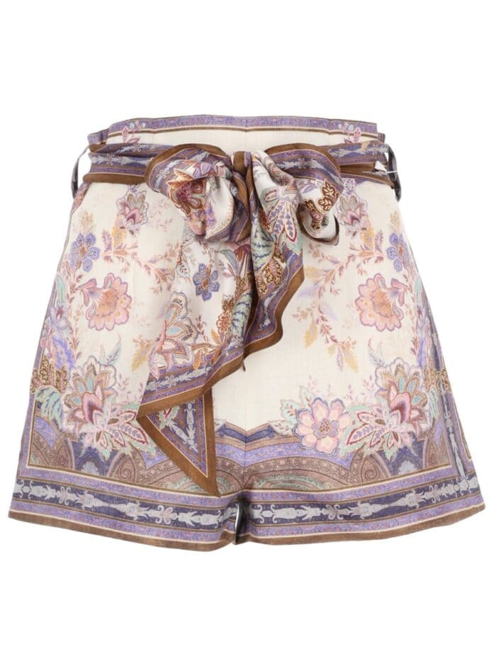 ZIMMERMANN SHORTS CON FOULARD "LUNA"