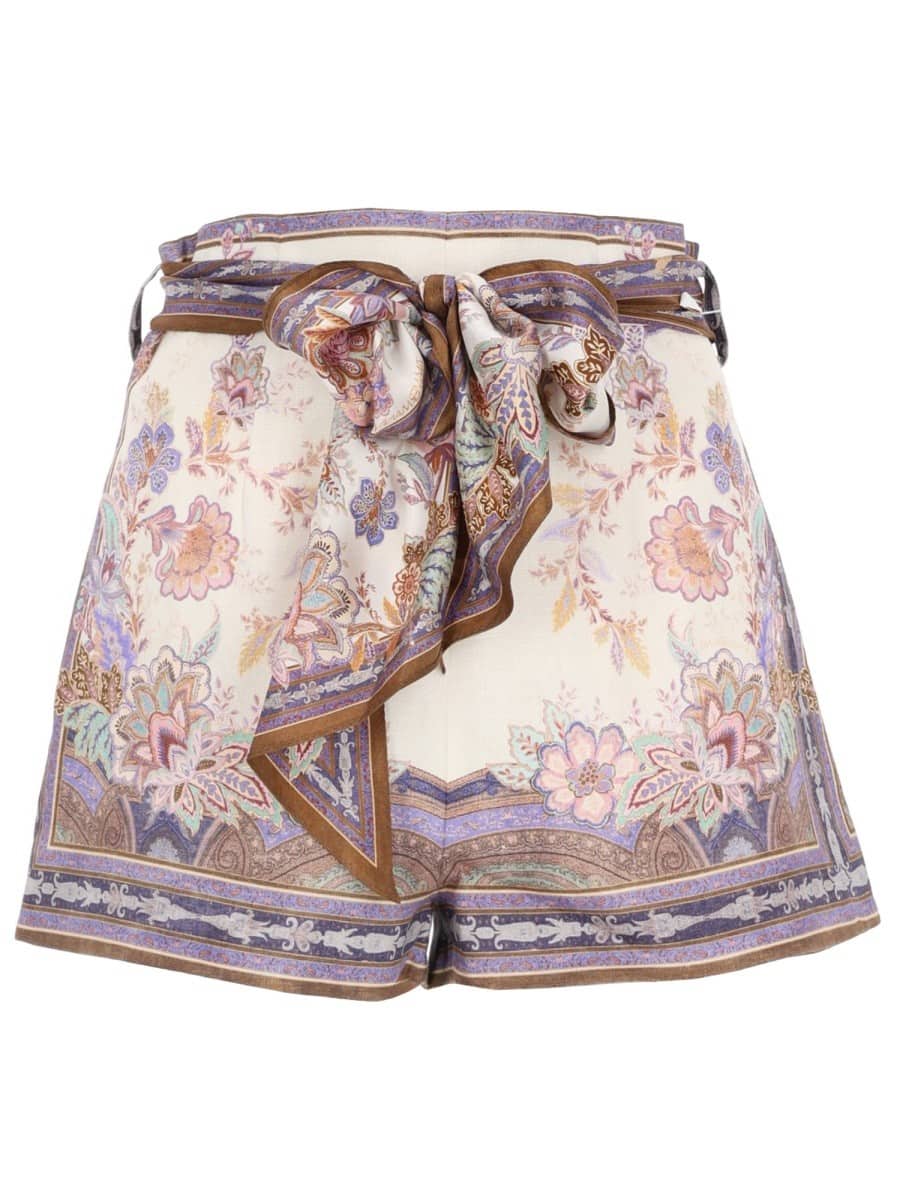 ZIMMERMANN SHORTS CON FOULARD "LUNA"