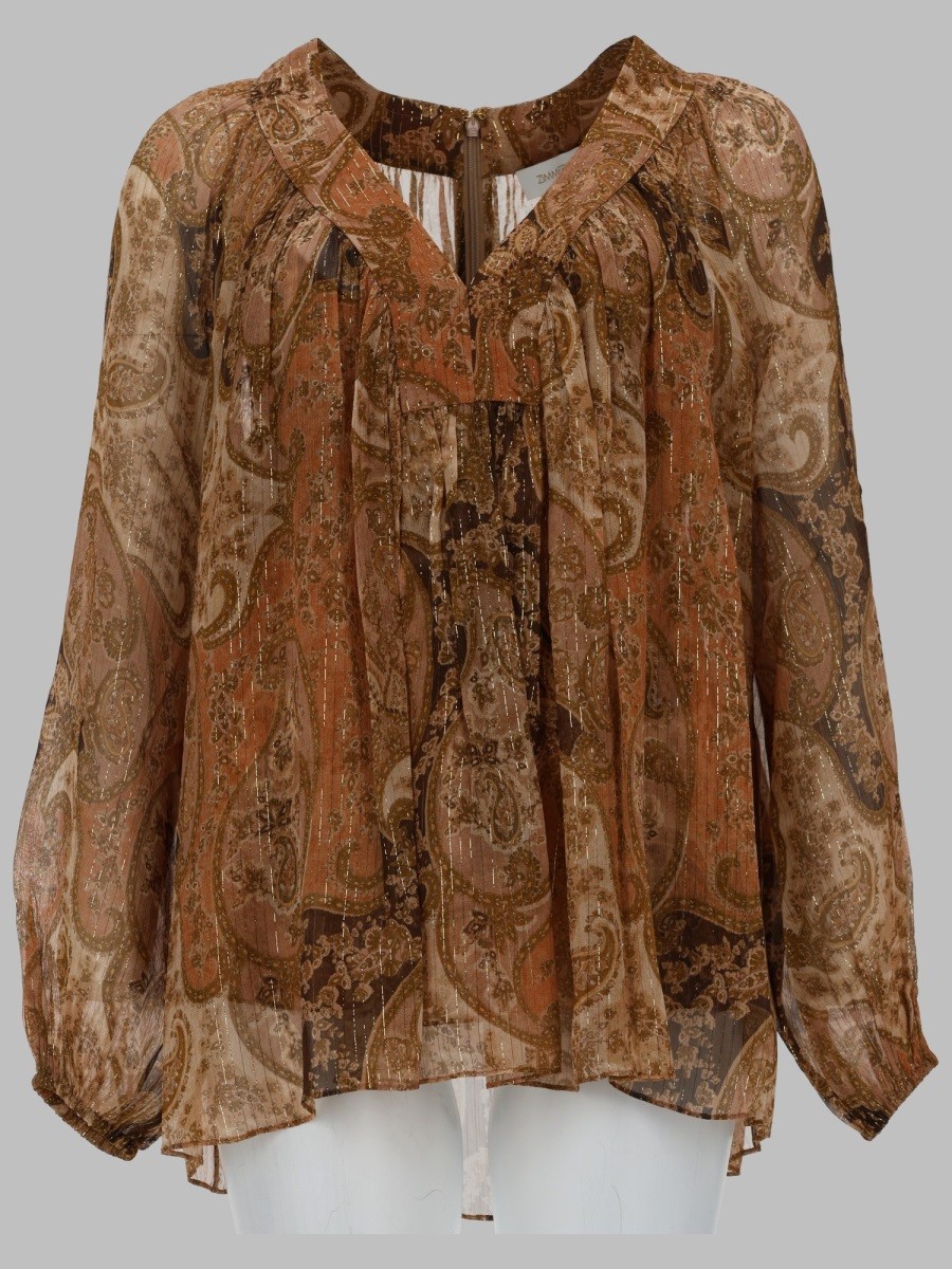 ZIMMERMANN TOP CON MANICHE A PIPISTRELLO "CAROUSEL"