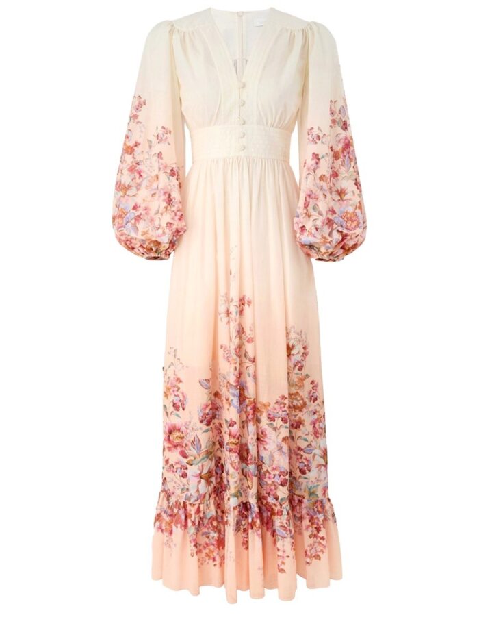 ZIMMERMANN V-NECK LONG DRESS