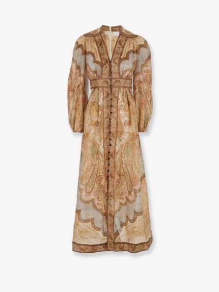 ZIMMERMANN Wanderlust Multicolor Linen Dress