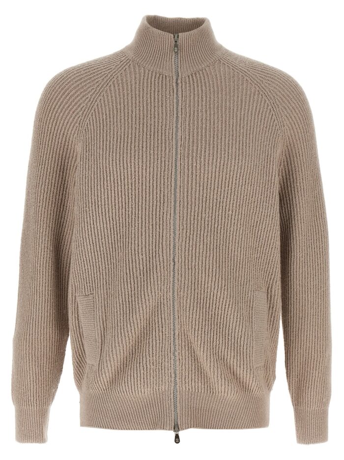 brunello cucinelli zip cardigan Brunello Cucinelli Zip Cardigan
