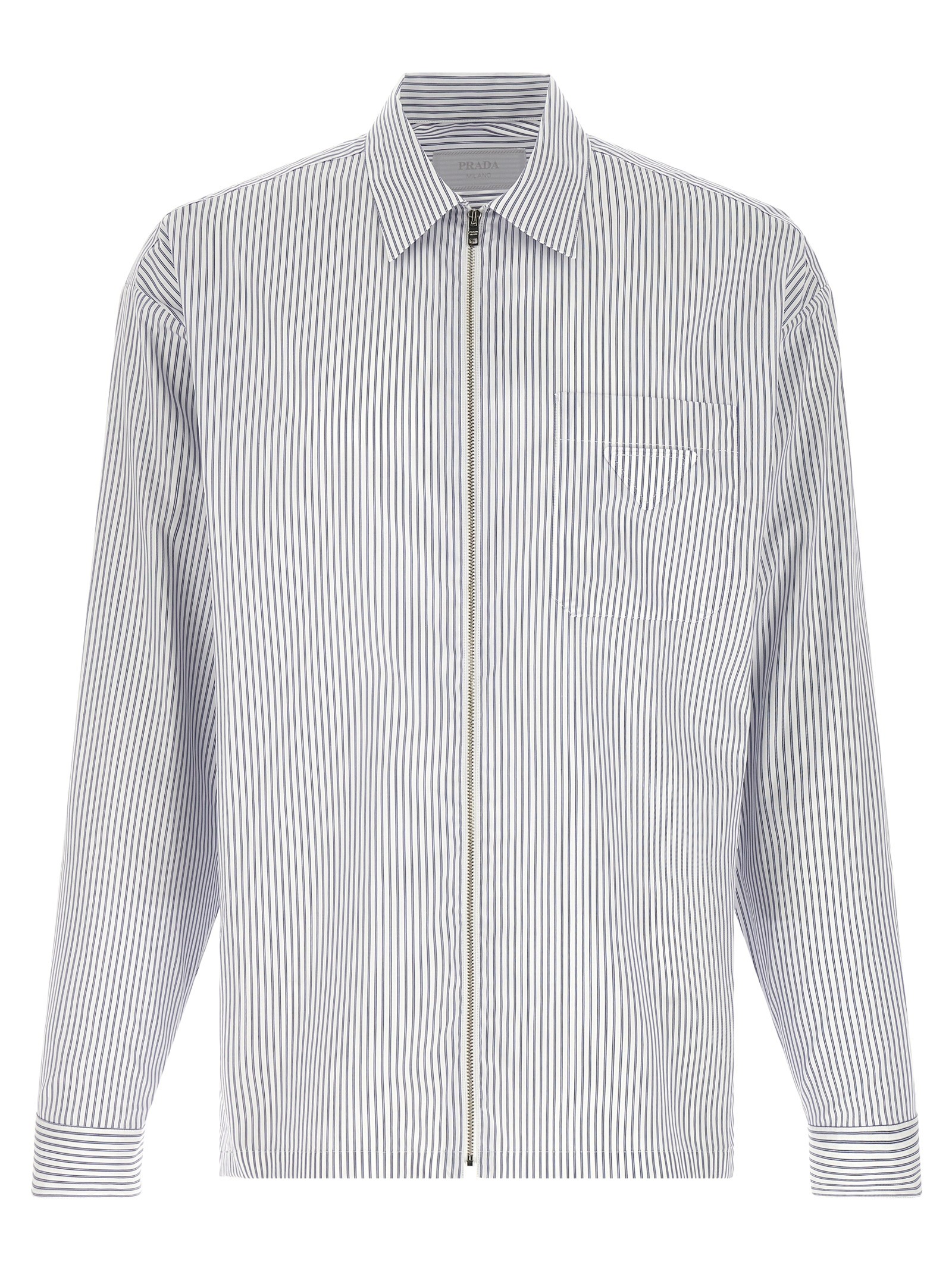PRADA Zip Striped Shirt