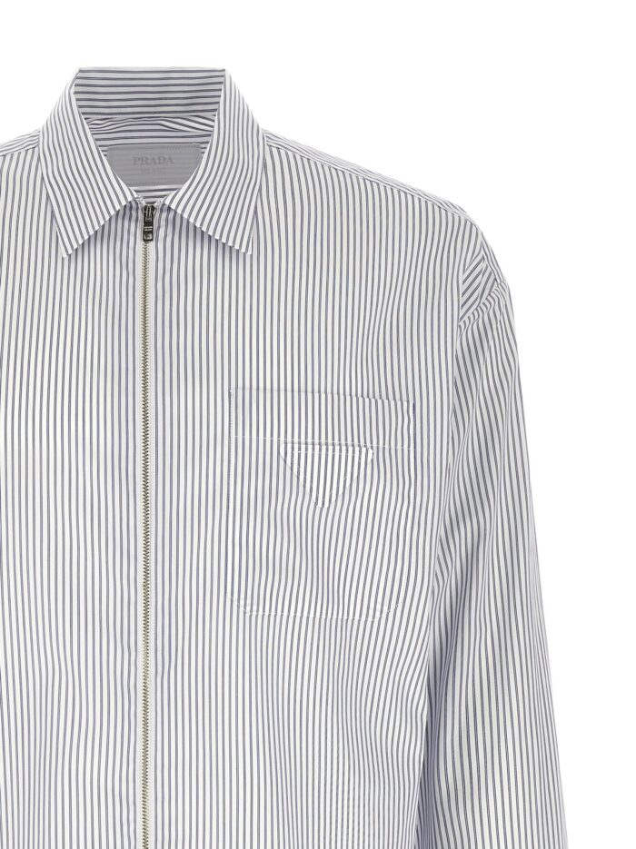 PRADA Zip Striped Shirt