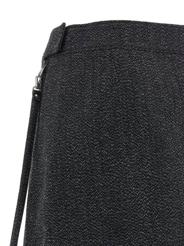 COURREGES 'Zipped Caviar Mini' Skirt