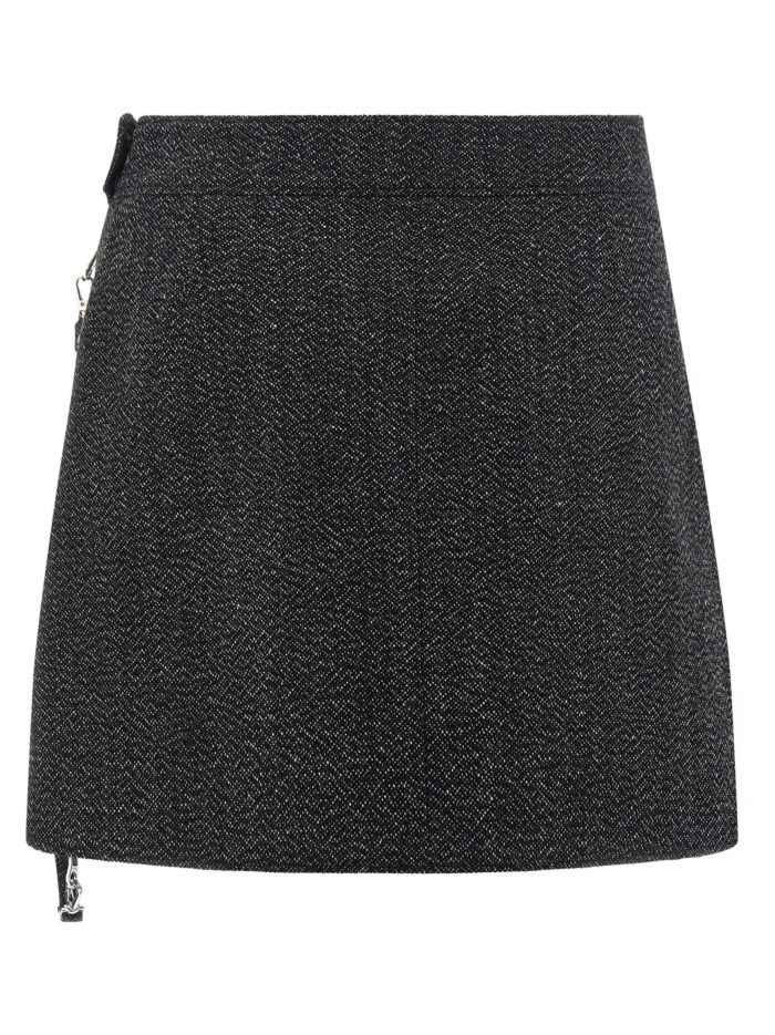 COURREGES 'Zipped Caviar Mini' Skirt