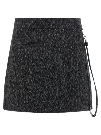 COURREGES 'Zipped Caviar Mini' Skirt
