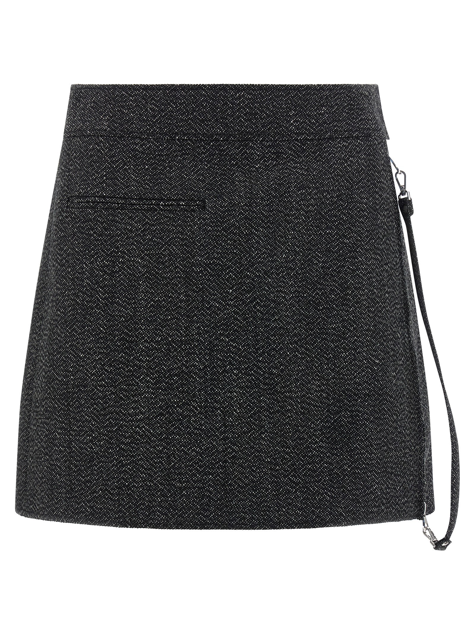 COURREGES 'Zipped Caviar Mini' Skirt