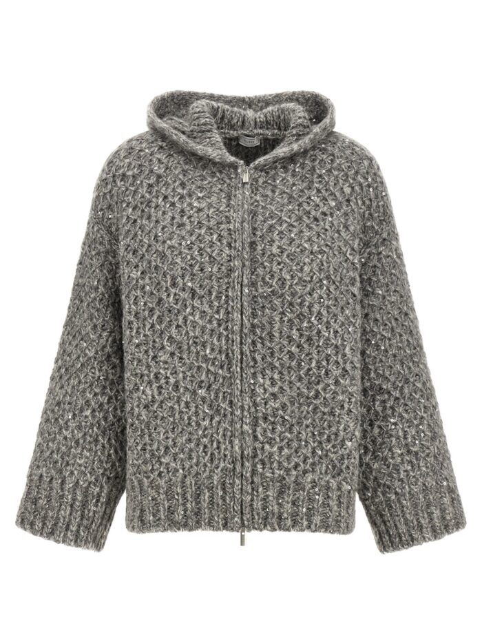 peserico zipped hooded cardigan PESERICO Zipped Hooded Cardigan