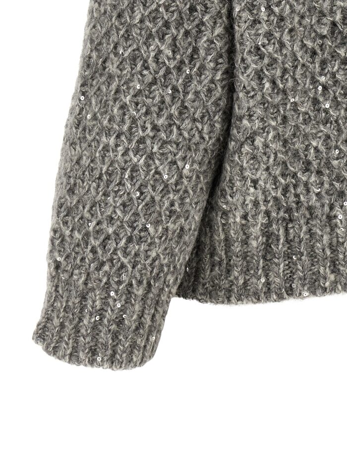PESERICO Zipped Hooded Cardigan