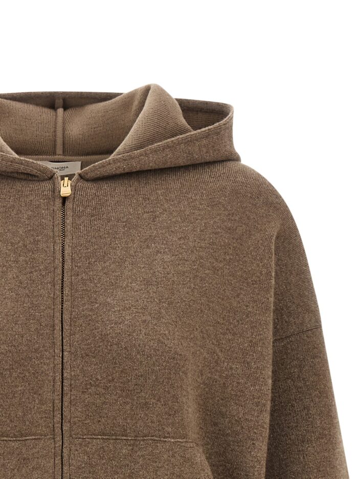 AGNONA Zipped Hooded Sweater