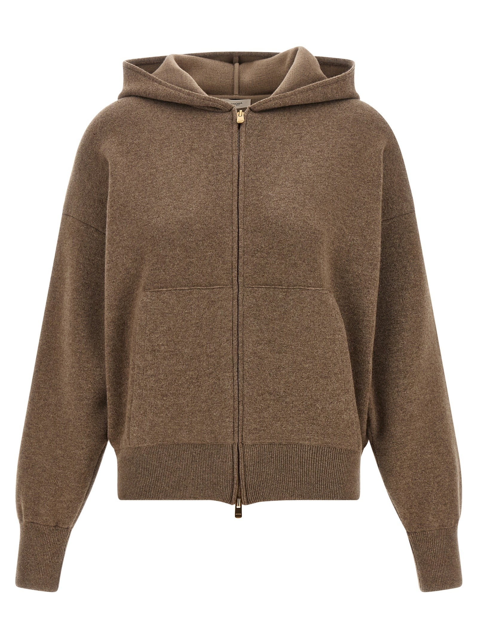 AGNONA Zipped Hooded Sweater